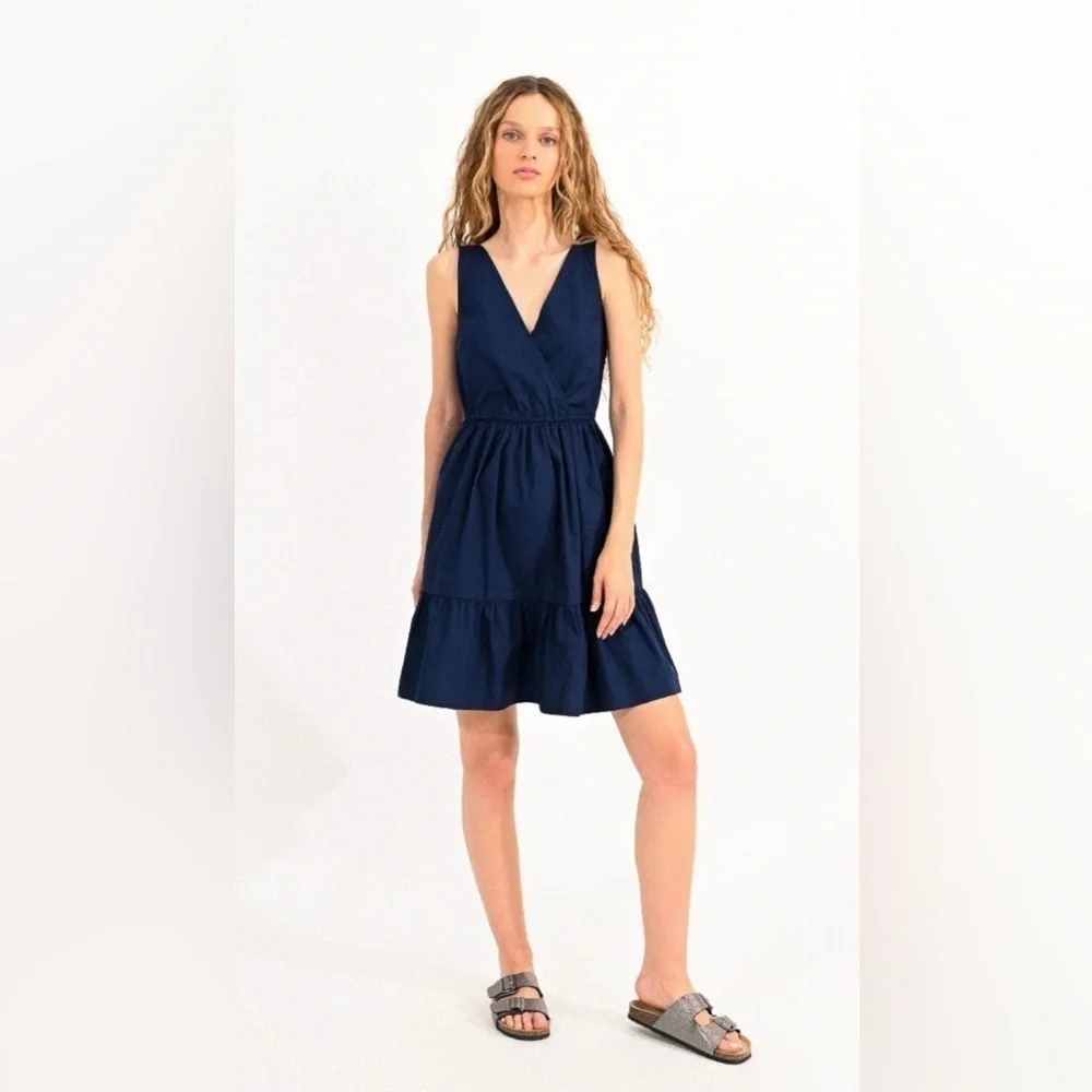 J.Crew Faux-wrap sleeveless mini dress size 4